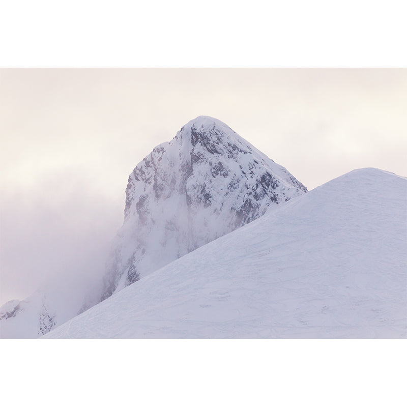 Mountain Top View Removable Wall Mural for Gust Room, Moisture Resistant