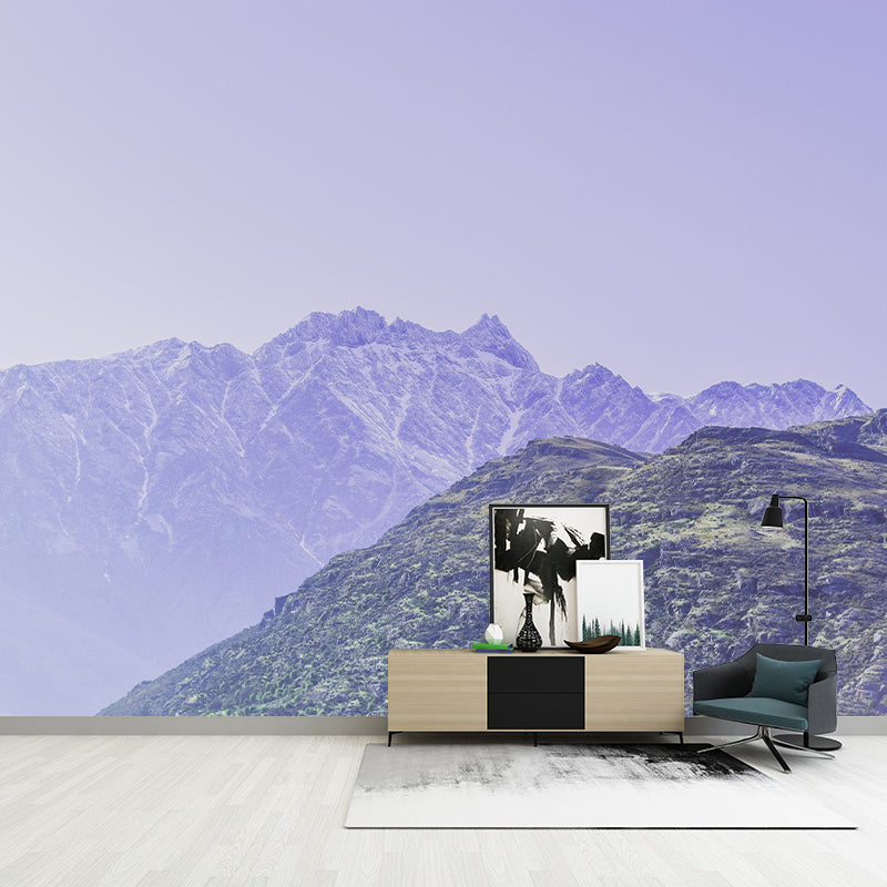 Mountain Top View Removable Wall Mural for Gust Room, Moisture Resistant