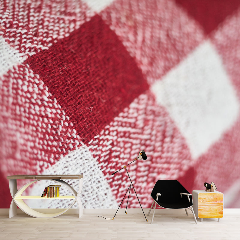 Lattice Geometry Houses Mural Decal for Living Room Bedroom, Water Resistant