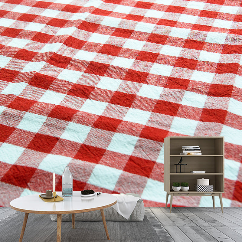 Lattice Geometry Houses Mural Decal for Living Room Bedroom, Water Resistant