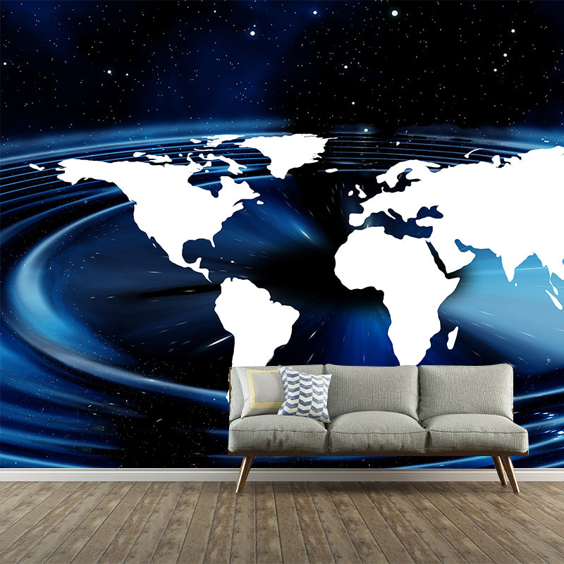 Area Map Murals Wallpaper for Bedroom Living Room, Custom Size Available