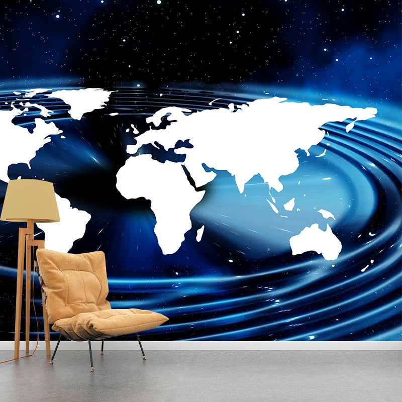 Area Map Murals Wallpaper for Bedroom Living Room, Custom Size Available