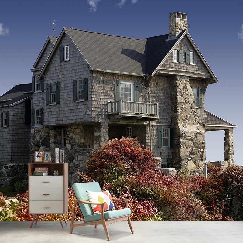 Country House Wall Mural Decal Eco-friendly Mural Wallpaper for Living Room