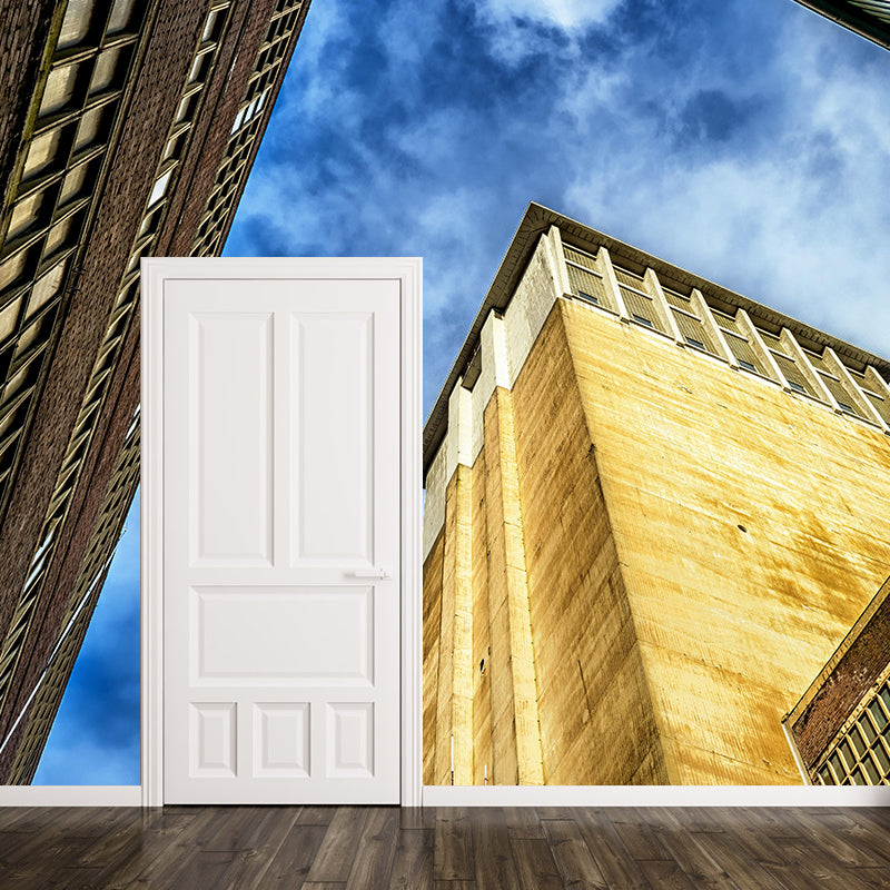 Skyscrapers Wall Mural Decal Eco-friendly Mural Wallpaper for Living Room