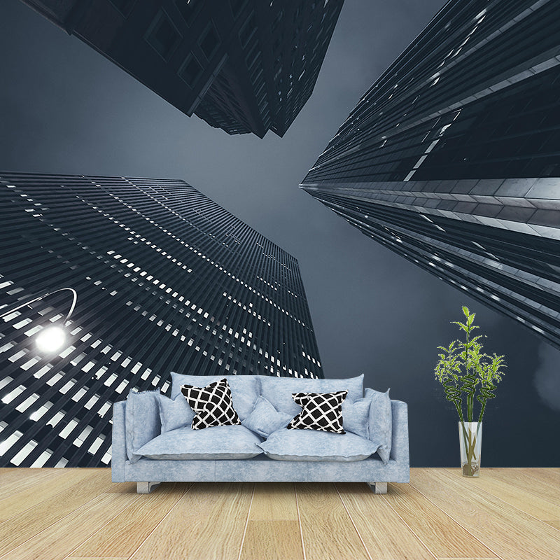 Skyscrapers Wall Mural Decal Eco-friendly Mural Wallpaper for Living Room