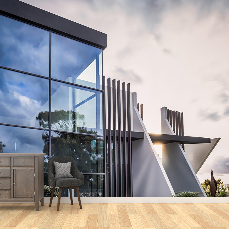 Skyscrapers Mural Wallpaper Custom-Made Wall Covering for Meeting Room