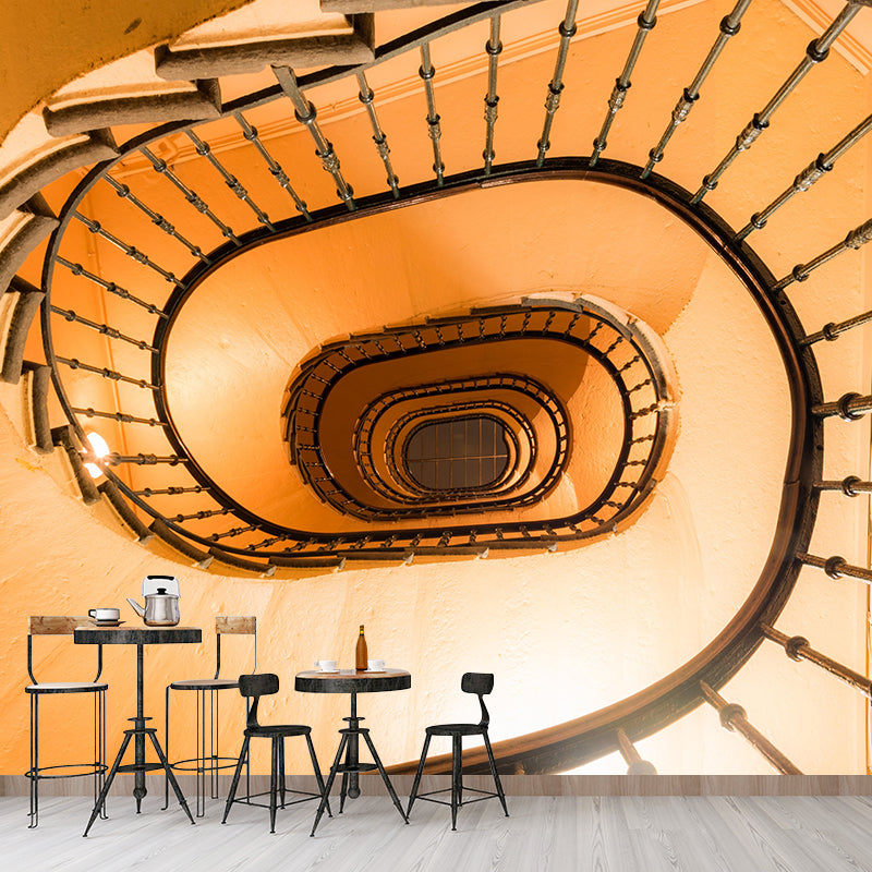 Customized Spiral Staircase Mural Wallpaper Mildew Resistant Wall Decor