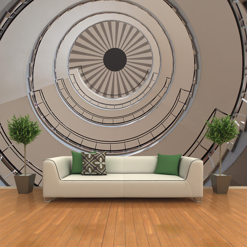 Spiral Staircase Wall Mural Decorative Eco-friendly Mural Wallpaper for Living Room