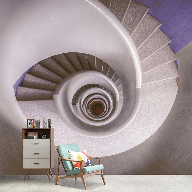 Spiral Staircase Wallpaper Mural Custom-Made Wall Covering for Meeting Room