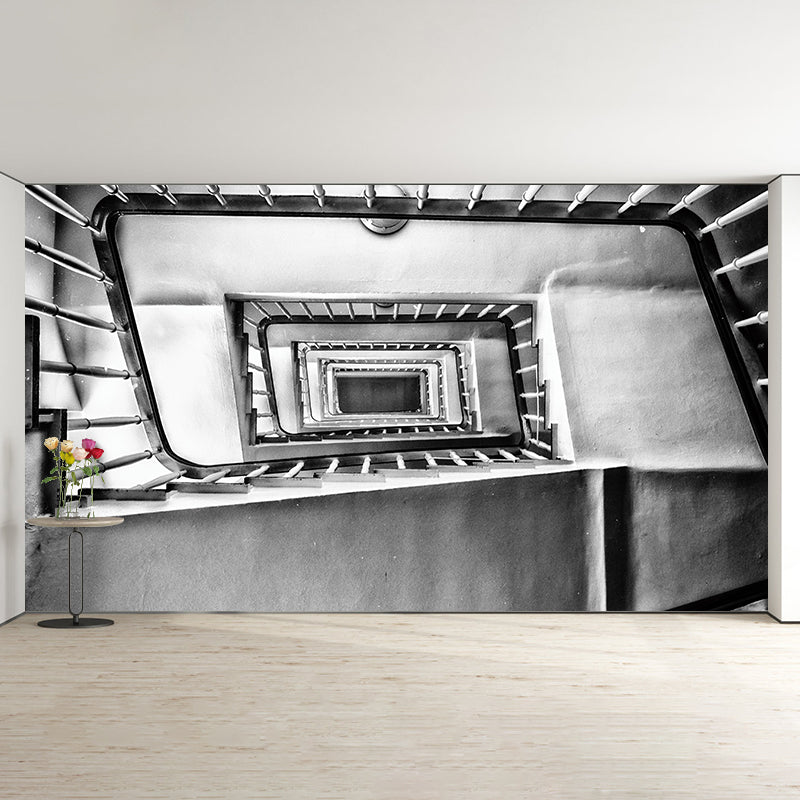Spiral Staircase Wallpaper Mural Custom-Made Wall Covering for Meeting Room