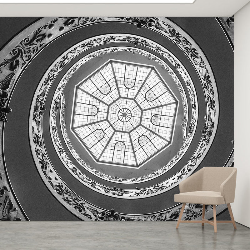 Spiral Staircase Wallpaper Mural Custom-Made Wall Covering for Meeting Room
