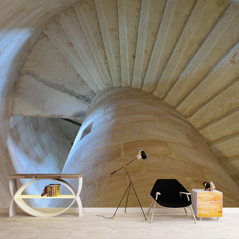Spiral Staircase Wall Mural Decal Eco-friendly Mural Wallpaper for Bedroom