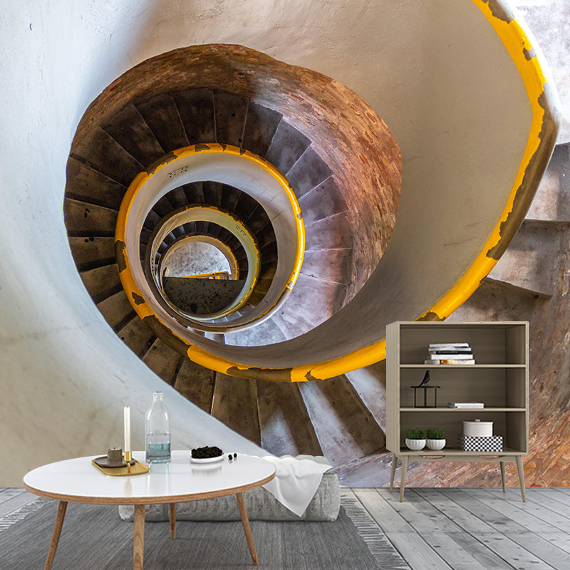 Spiral Staircase Wall Mural Decal Eco-friendly Mural Wallpaper for Bedroom