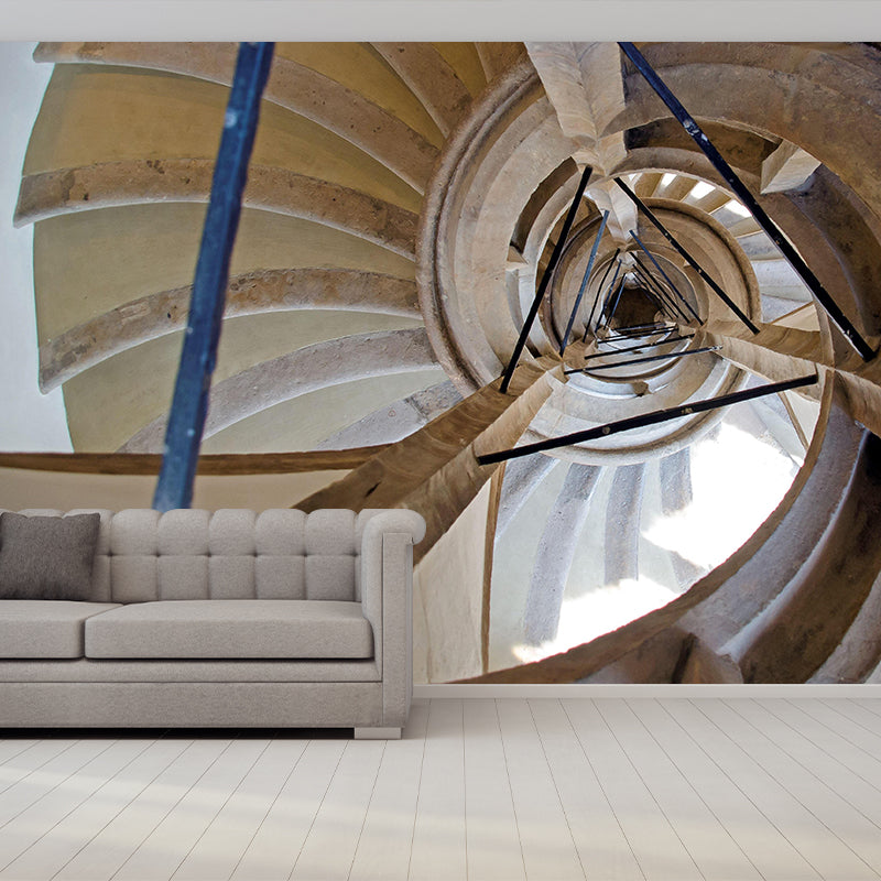 Spiral Staircase Mural Wallpaper Custom-Made Wall Covering for Meeting Room