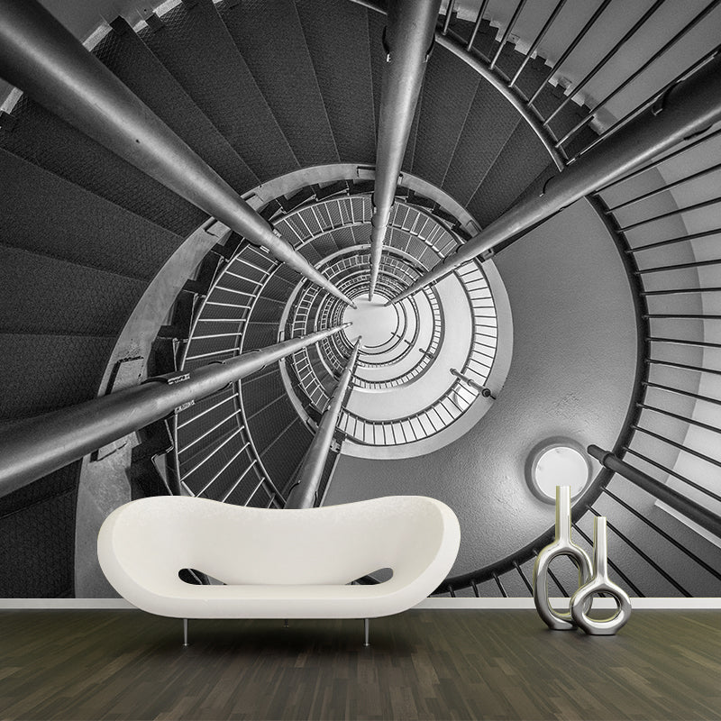 Spiral Staircase Mural Wallpaper Custom-Made Wall Covering for Meeting Room