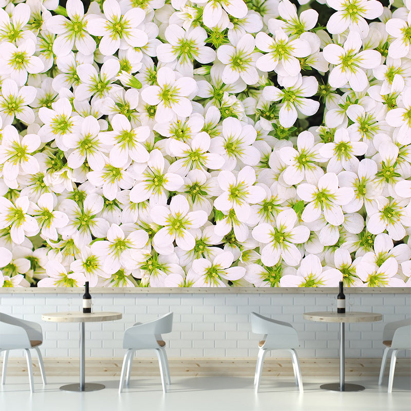 Beautiful Sea of Flowers Wall Mural Decal Colorful Mural Wallpaper for Girl Bedroom