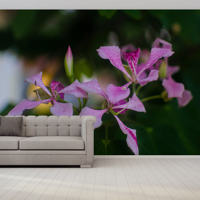Customized Bauhinia Mural Wallpaper Waterproofing Wall Decor for Meeting Room