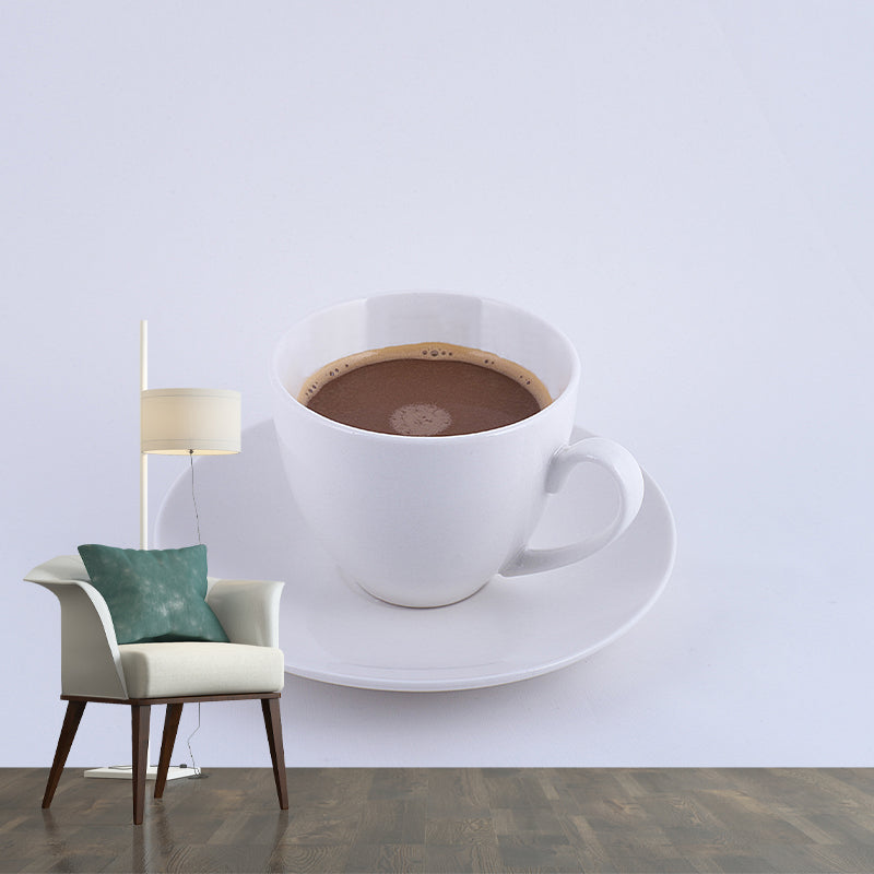 Cup of Coffee Mural Mildew Resistant for Coffee Shop, Moisture Resistant