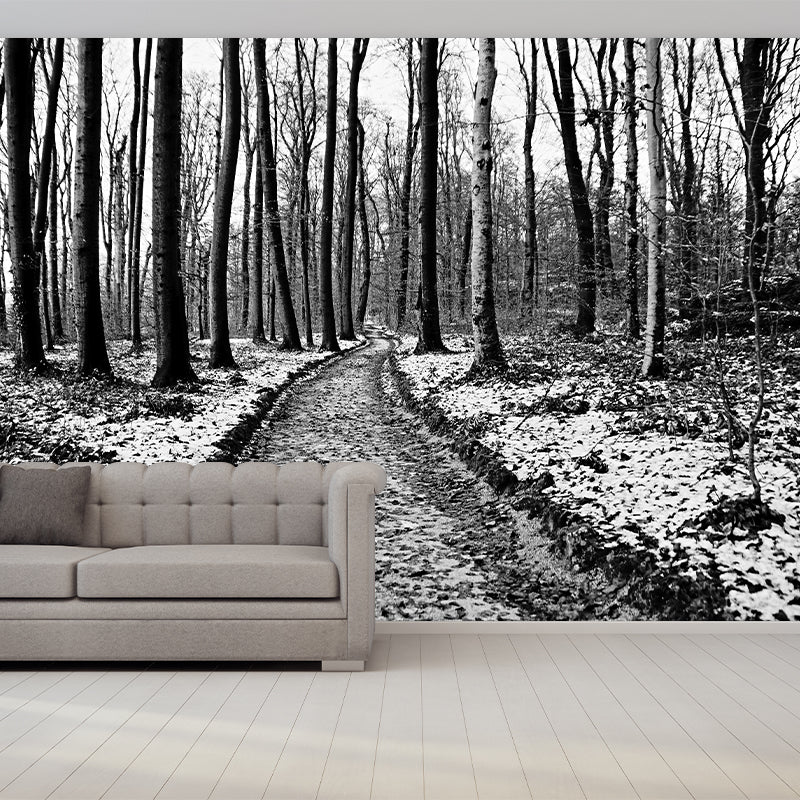Forest Tree Contemporary Mural Decal Sitting Room Water Resistant Wall Decor