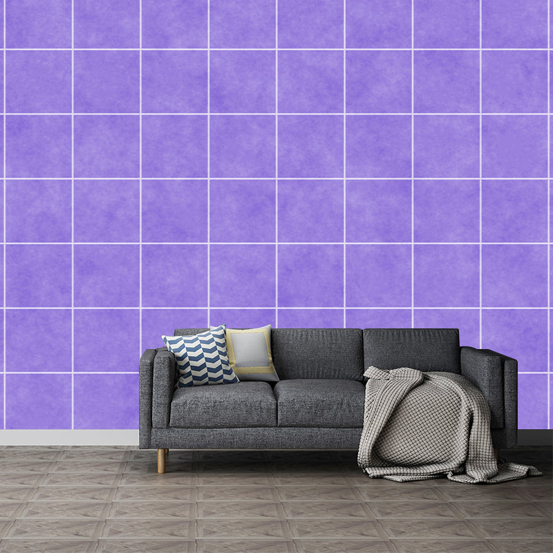 Lattice Geometric Illustration Contemporary Mural for Gust Room, Moisture Resistant