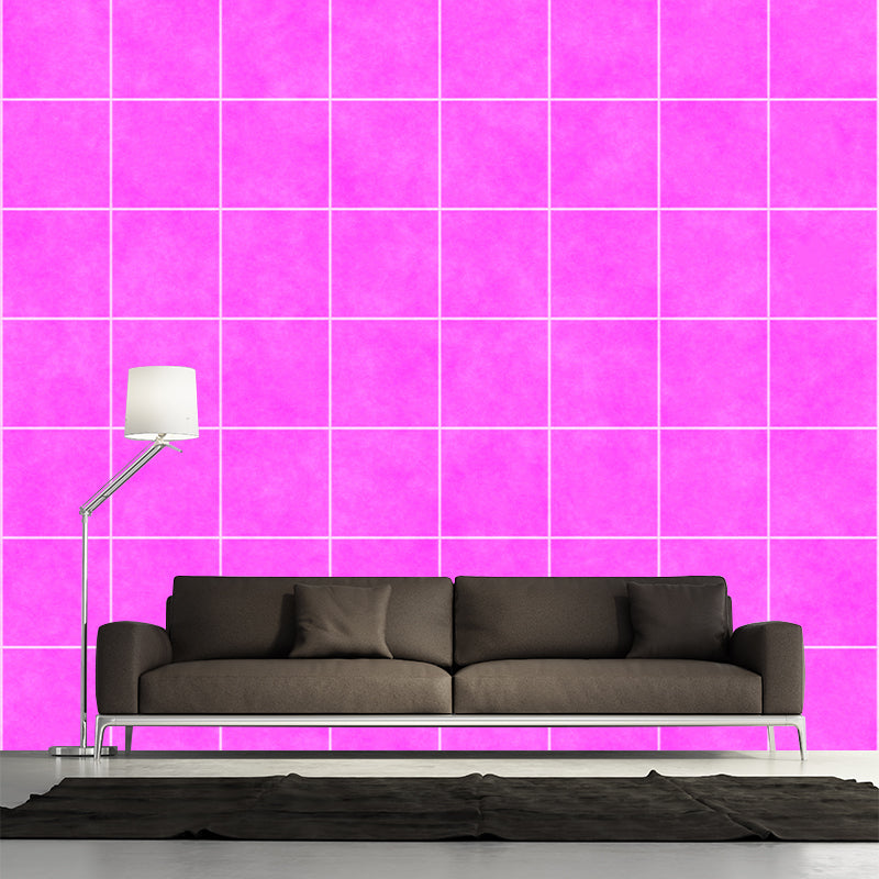 Lattice Geometric Illustration Contemporary Mural for Gust Room, Moisture Resistant