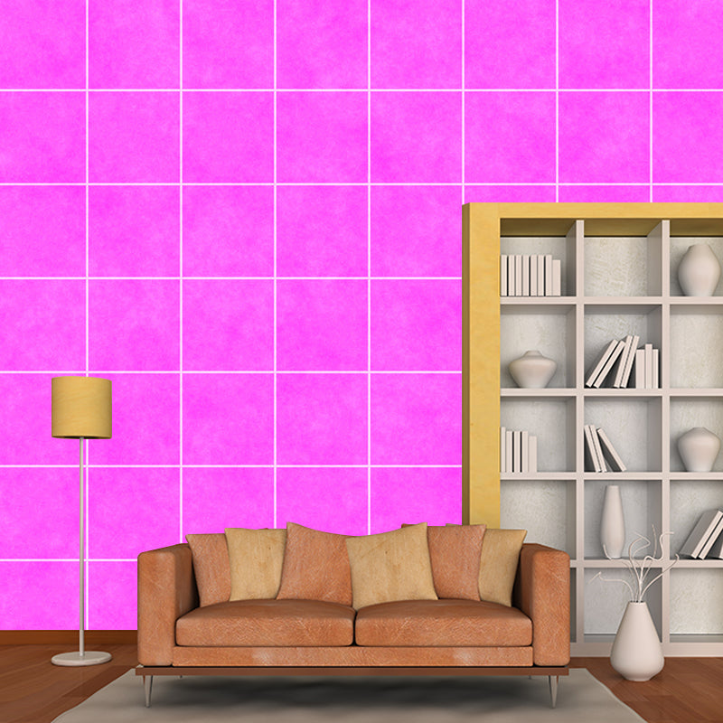 Lattice Geometric Illustration Contemporary Mural for Gust Room, Moisture Resistant