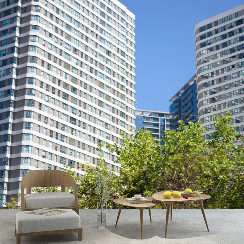 Contemporary Style Urban High-rise Wall Murals for Meeting Room, Stain Resistant