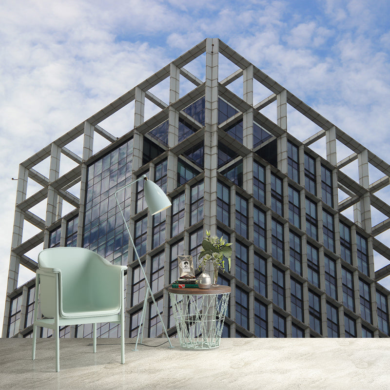 Contemporary Style Urban High-rise Wall Murals for Meeting Room, Stain Resistant