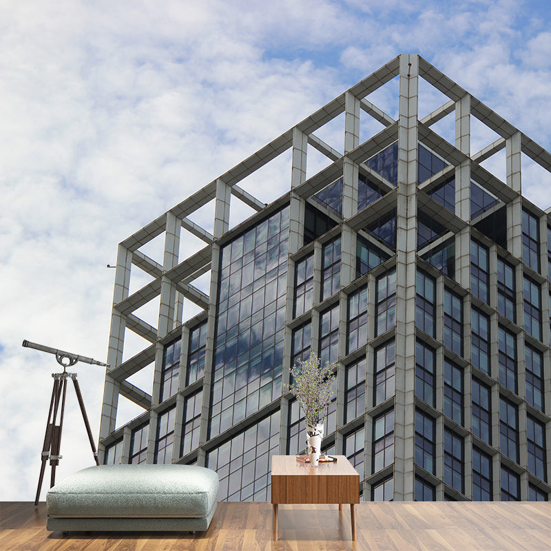 Contemporary Style Urban High-rise Wall Murals for Meeting Room, Stain Resistant