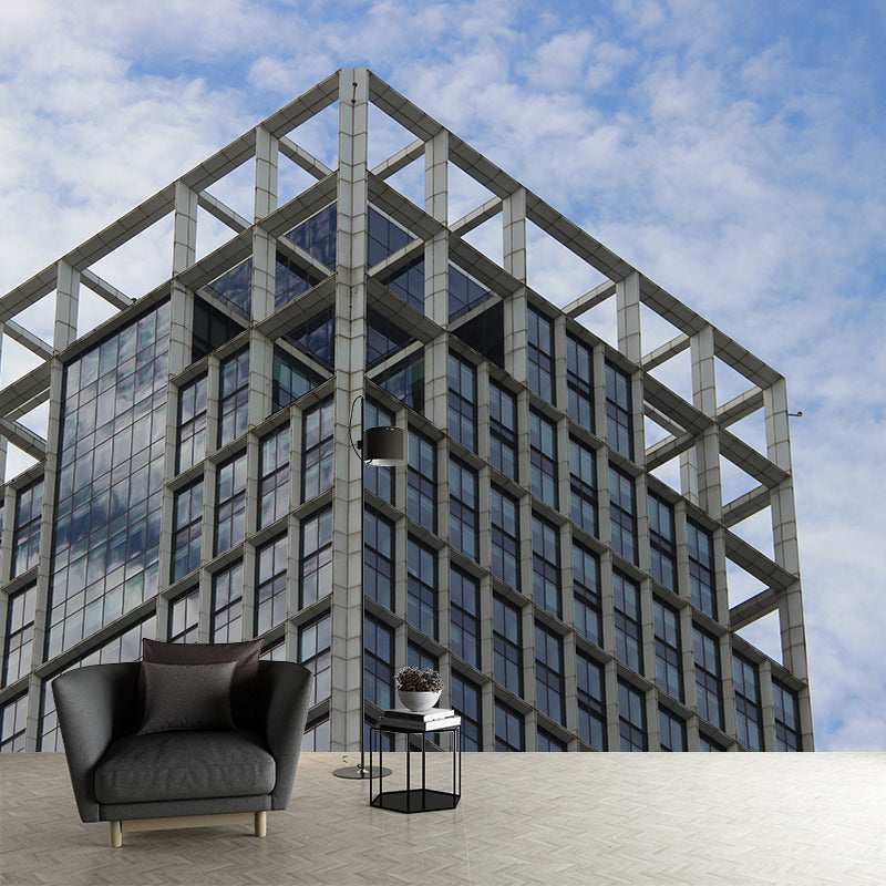 Contemporary Style Urban High-rise Wall Murals for Meeting Room, Stain Resistant