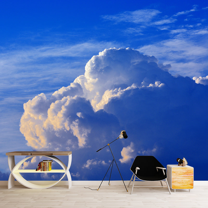 Sky Mural Wallpaper Moisture Resistant Wall Art for Guest Room Decor, Waterproofing