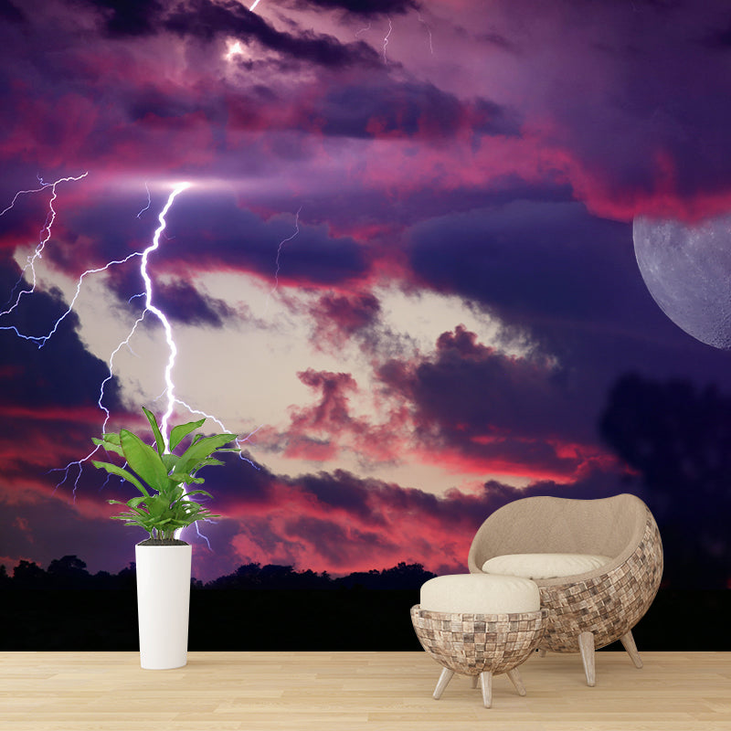 Sky Mural Wallpaper Moisture Resistant Wall Art for Guest Room Decor, Waterproofing