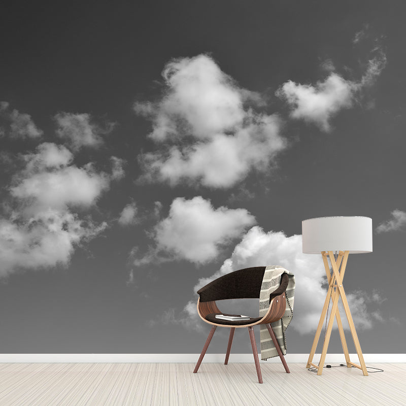 Sky Mural Wallpaper Moisture Resistant Wall Art for Guest Room Decor, Waterproofing