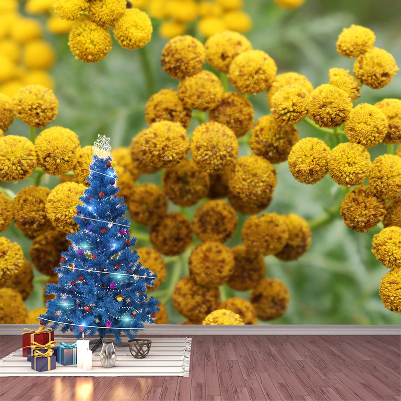 Tansy Flower Wall Covering for Girls' Bedroom Water Resistant Wall Decor