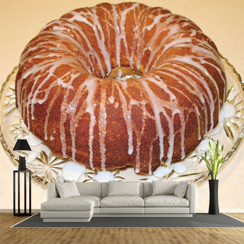 Sweet Dessert Mural Wallpaper Mildew Resistant Coffee Shop Wall Decor, Personalised Size