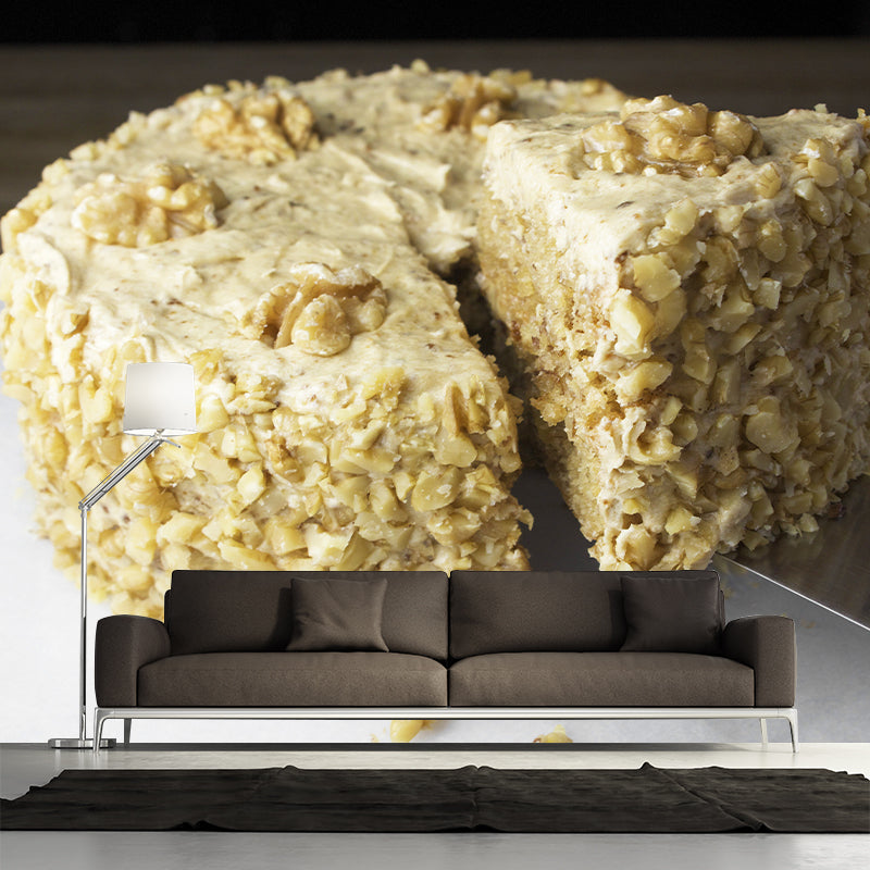 Sweet Dessert Mural Wallpaper Mildew Resistant Coffee Shop Wall Decor, Personalised Size