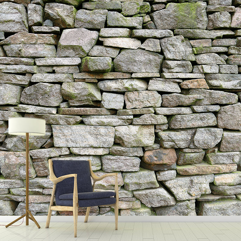 Industrial Style Brick Wall Mural Wallpaper Mildew Resistant Sitting Room Wall Decor