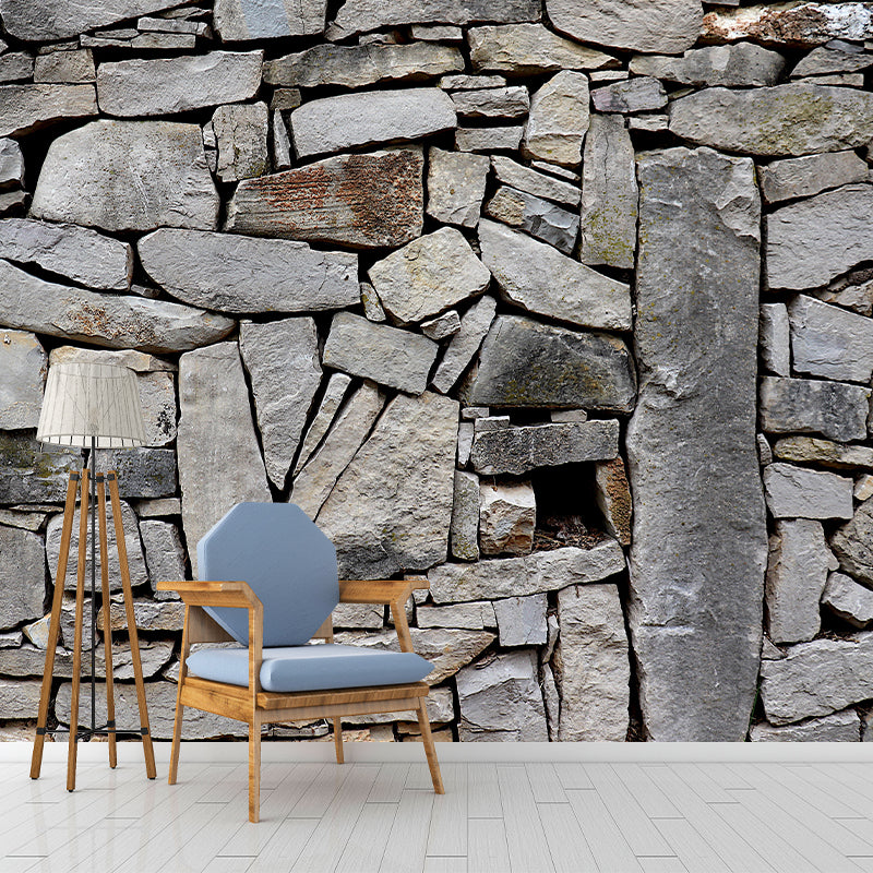 Industrial Style Brick Wall Mural Wallpaper Mildew Resistant Sitting Room Wall Decor