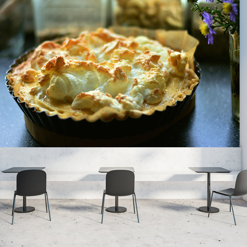 Delicious Meringue Wall Decor Mural Decorative Moisture Resistant for Cake Shop