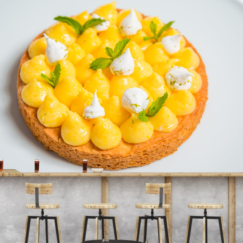 Delicious Meringue Wall Decor Mural Decorative Moisture Resistant for Cake Shop