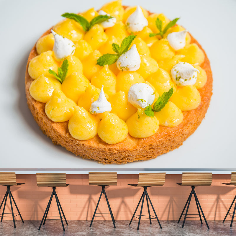 Delicious Meringue Wall Decor Mural Decorative Moisture Resistant for Cake Shop