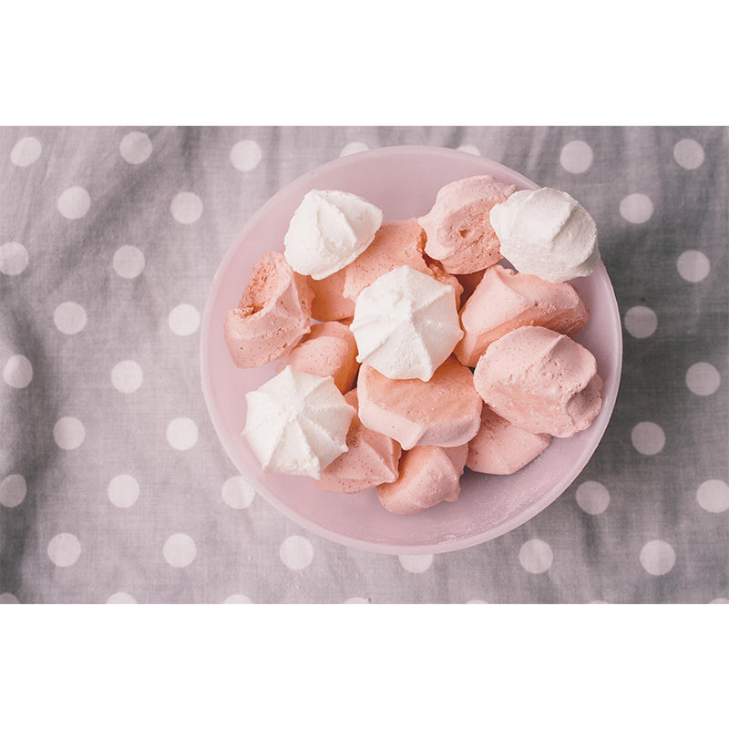 Contemporary Meringue Wall Mural Environment Friendly Wallpaper for Cake Shop