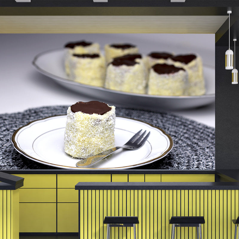 Contemporary Style Cake Wall Decor Mural Moisture Resistant for Cake Shop