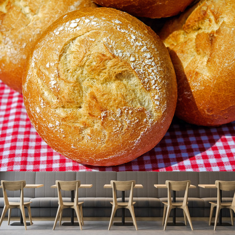Contemporary Bread Wall Mural Environment Friendly Wallpaper for Cake Shop