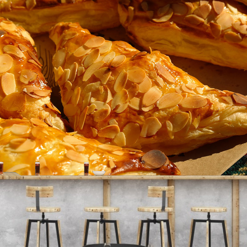 Contemporary Pastry Wall Mural Environment Friendly Wallpaper for Cake Shop