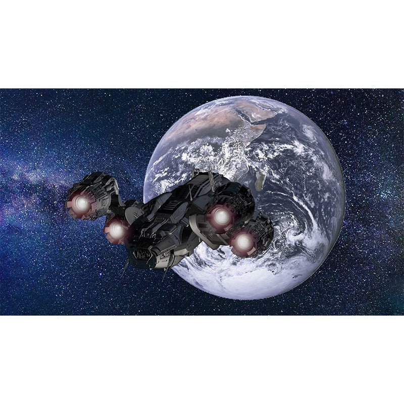 Milky Way Galaxy Stain-Resistant Mural Wallpaper for Sleeping Room, Personalized Size