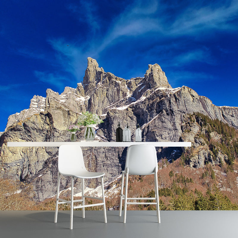 Mountain Landscape Removable Wall Mural for Sitting Room, Personalized Size