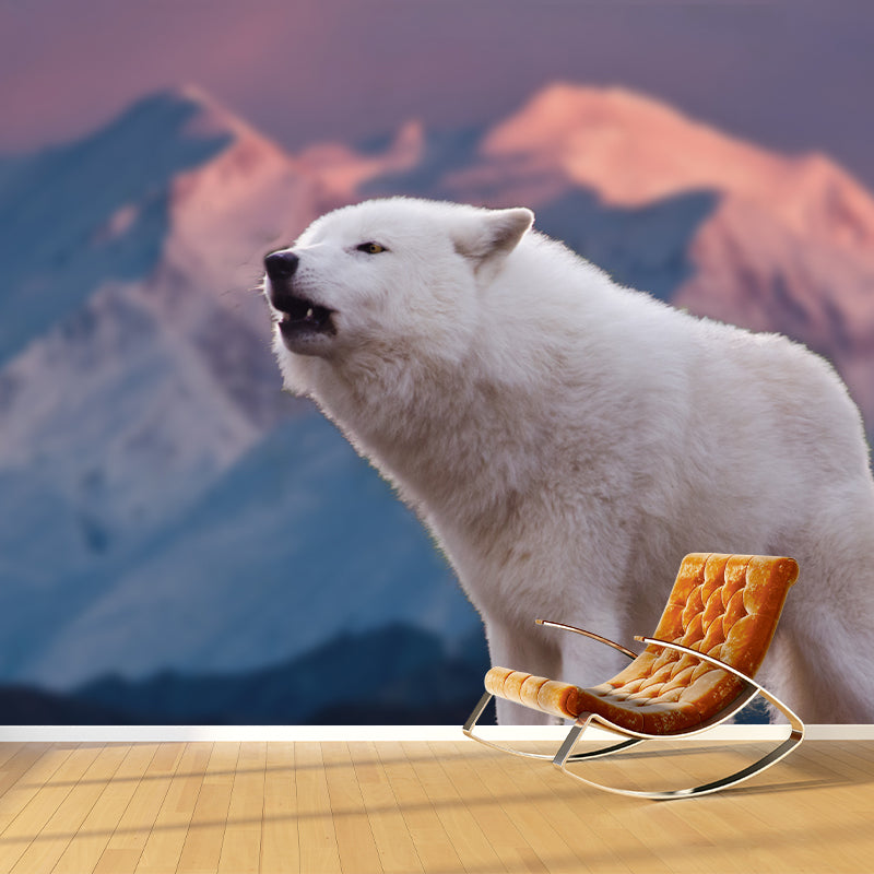 Wolf Animal Mural Wallpaper for Living Room Bedroom, Custom Size Available