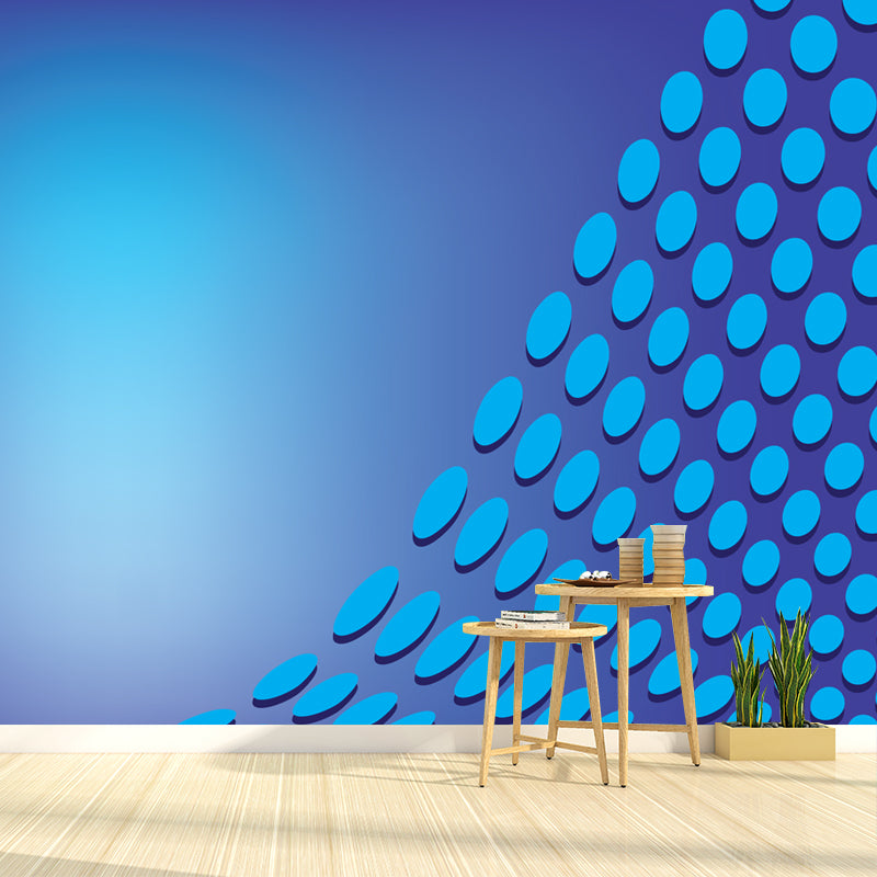 Geometric Pattern Illustration Contemporary Wall Covering for Living Room