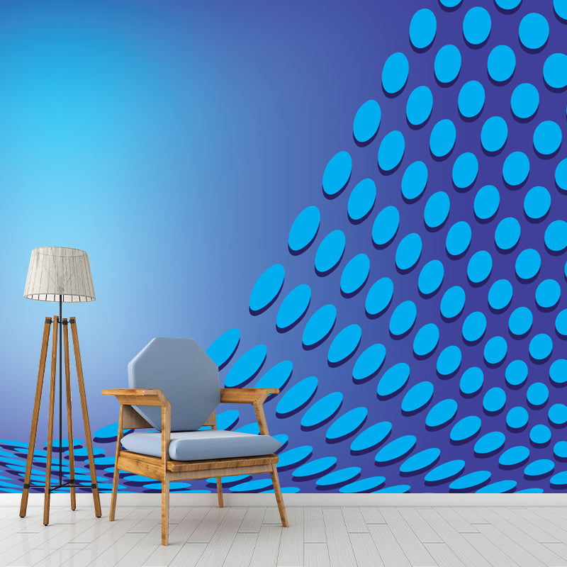 Geometric Pattern Illustration Contemporary Wall Covering for Living Room